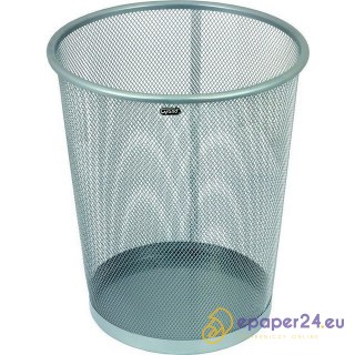 METALOWY KOSZ NA ŚMIECI 19L SREBRNY