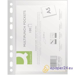 Koszulki Q-Connect A5/50µm krystaliczne (100)