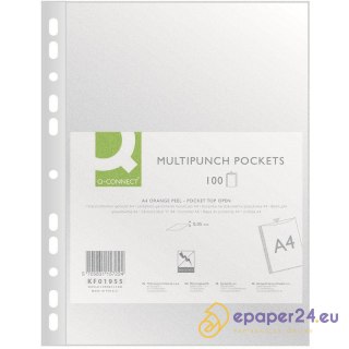 Koszulki Q-Connect A4/50µm groszkowe (100)