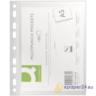 Koszulki Q-Connect A5/50µm groszkowe (100)