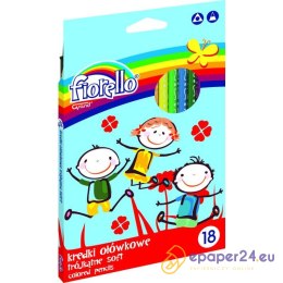 KREDKI OŁÓWKOWE FIORELLO 18 KOLORÓW