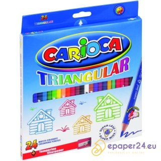 KREDKI OŁÓWKOWE CARIOCA 24 KOLORY