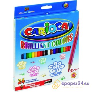 KREDKI OŁÓWKOWE CARIOCA 24 KOLORY