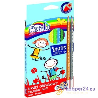 KREDKI OŁÓWKOWE FIORELLO 12 KOLORÓW