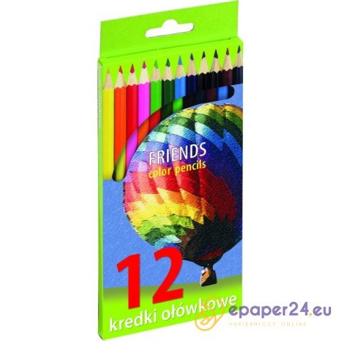 KREDKI OŁÓWKOWE 12 KOLORÓW KREDKI OŁÓWKOWE 12 KOLORÓW