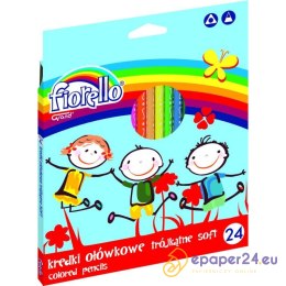KREDKI OŁÓWKOWE FIORELLO 24 KOLORY