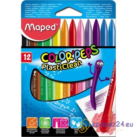 KREDKI PLASTIKOWE MAPED COLORPEPS 12 KOLORÓW KREDKI PLASTIKOWE MAPED COLORPEPS 12 KOLORÓW