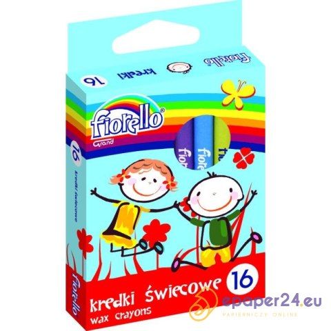 KREDKI ŚWIECOWE FIORELLO 16 KOLORÓW KREDKI ŚWIECOWE FIORELLO 16 KOLORÓW
