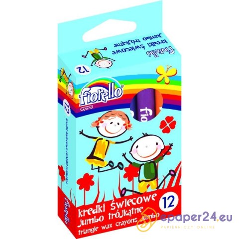 KREDKI ŚWIECOWE FIORELLO JUMBO 12 KOLORÓW KREDKI ŚWIECOWE FIORELLO JUMBO 12 KOLORÓW