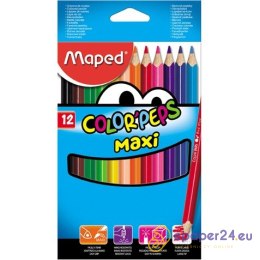KREDKI TRÓJKĄTNE MAPED MAXI 12 KOLORÓW