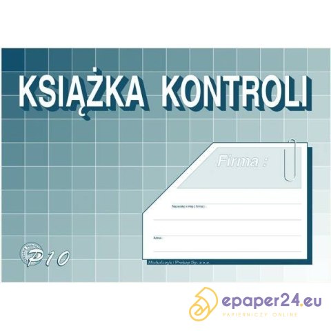 KSIĄŻKA KONTROLI A5 KSIĄŻKA KONTROLI A5