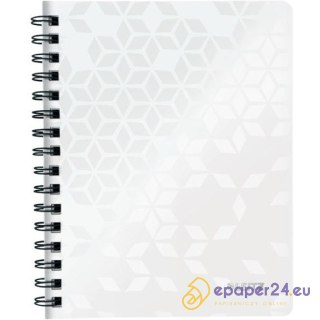 Kołonotatnik Leitz Wow A5/80k kratka biały