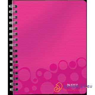 Kołonotatnik Leitz Wow A5/80k kratka różowy