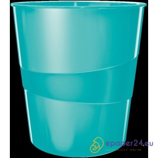 Kosz na śmieci Leitz Wow 15L turkusowy