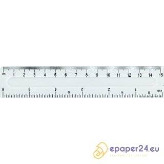 LINIJKA PRZEZROCZYSTA 15cm GR-801