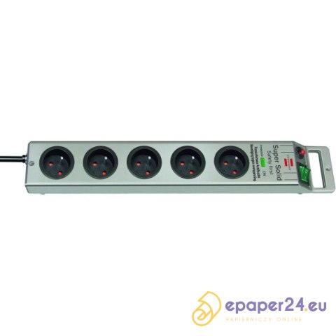 Listwa zasilajaca Bernnenstuhl Supersolid 2.5m/5g srebrna Listwa zasilajaca Bernnenstuhl Supersolid 2.5m/5g srebrna