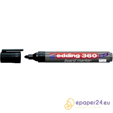 Marker do tablic Edding 360 czarny Marker do tablic Edding 360 czarny