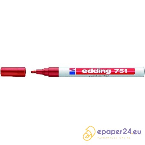 Marker olejowy Edding 751 czerwony Marker olejowy Edding 751 czerwony
