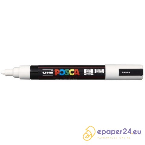 MARKER Z FARBĄ PLAKATOWĄ UNI PC-5M POSCA BIAŁY MARKER Z FARBĄ PLAKATOWĄ UNI PC-5M POSCA BIAŁY