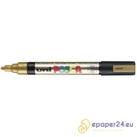 MARKER Z FARBĄ PLAKATOWĄ UNI PC-5M POSCA ZŁOTY MARKER Z FARBĄ PLAKATOWĄ UNI PC-5M POSCA ZŁOTY
