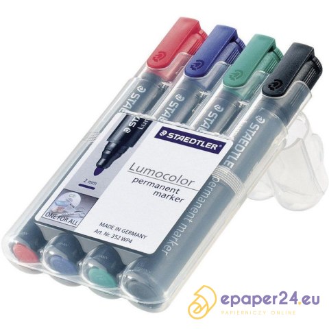 MARKERY STAEDTLER LUMOCOLOR S352 4 KOLORY MARKERY STAEDTLER LUMOCOLOR S352 4 KOLORY