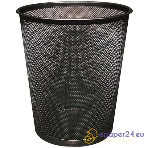Kosz na śmieci Q-Connect 19L metalowy czarny Kosz na śmieci Q-Connect 19L metalowy czarny