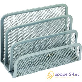 METALOWY STOJAK NA KOPERTY SREBRNY