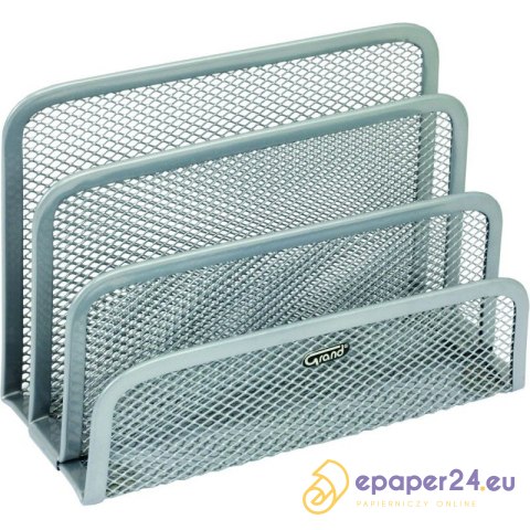 METALOWY STOJAK NA KOPERTY SREBRNY METALOWY STOJAK NA KOPERTY SREBRNY