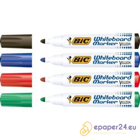 Markery do tablic BiC Velleda 1701 4 kolory Markery do tablic BiC Velleda 1701 4 kolory