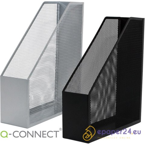Pojemnik na dokumenty Q-Connect metalowy czarny Pojemnik na dokumenty Q-Connect metalowy czarny