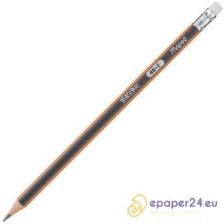 OŁÓWEK DREWNIANY MAPED BLACK'PEPS HB Z GUMKĄ