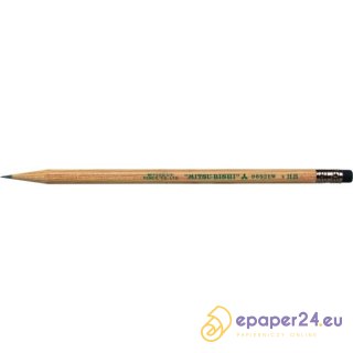 OŁÓWEK DREWNIANY UNI 9852 HB Z GUMKĄ