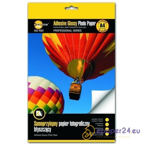 PAPIER FOTO YELLOW ONE A4 130g SAMOPRZYLEPNY BŁYSK (20) PAPIER FOTO YELLOW ONE A4 130g SAMOPRZYLEPNY BŁYSK (20)