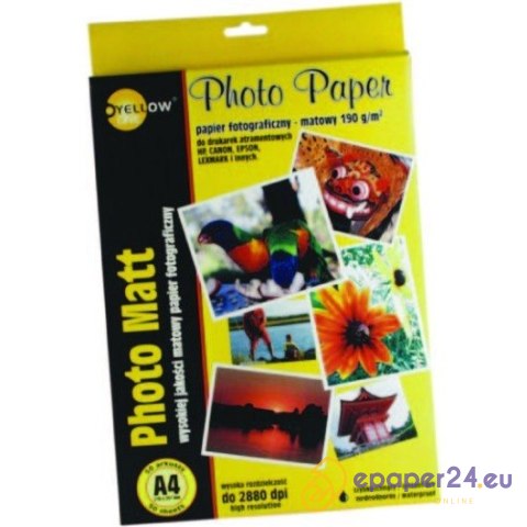 PAPIER FOTO YELLOW ONE A4 140g MAT (50) PAPIER FOTO YELLOW ONE A4 140g MAT (50)