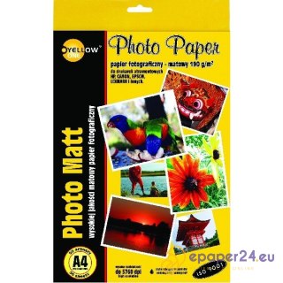 PAPIER FOTO YELLOW ONE A4 190g MAT (50)