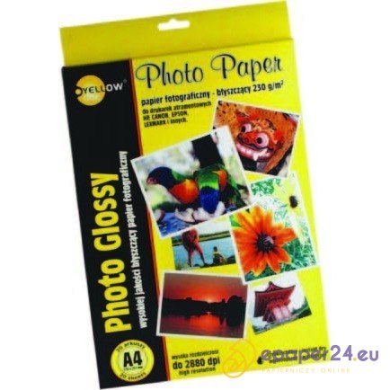 PAPIER FOTO YELLOW ONE A6 230g BŁYSK (20) PAPIER FOTO YELLOW ONE A6 230g BŁYSK (20)