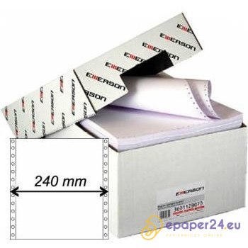 Papier komputerowy Emerson 240x12" 1+2 biały (600) Papier komputerowy Emerson 240x12" 1+2 biały (600)