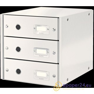 POJEMNIK 3 SZUFLADY LEITZ C&S BIAŁY
