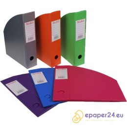 POJEMNIK NA DOKUMENTY BIURFOL A4/7cm SREBRNY