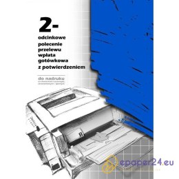 POLECENIE PRZELEWU/WPŁATA GOTÓWKOWA A4 2-ODCINKI (OFFSET)
