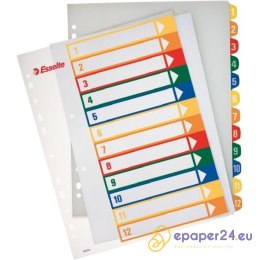 PRZEKŁADKI PP ESSELTE A4 1-12 DO NADRUKU