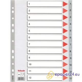 PRZEKŁADKI PP ESSELTE A4 1-12