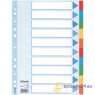 PRZEKŁADKI KARTONOWE ESSELTE A4 INDEX 10 KOLORÓW
