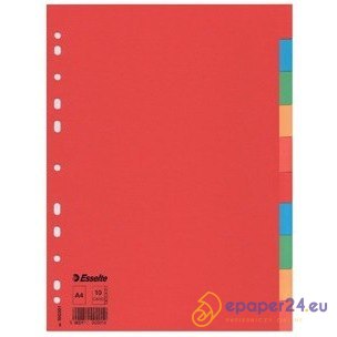 PRZEKŁADKI KARTONOWE ESSELTE A4 10 KART