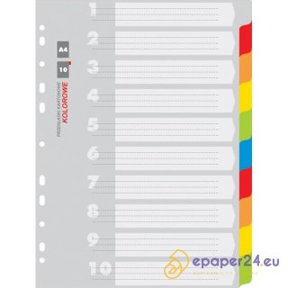 Przekładki kartonowe Office Products A4 10 kolorów