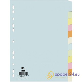 Przekładki kartonowe Q-Connect A4 12 kolorów