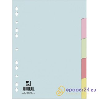 Przekładki kartonowe Q-Connect A4 5 kolorów