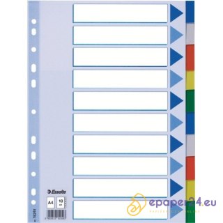 PRZEKŁADKI PP ESSELTE A4 INDEX 10 KOLORÓW