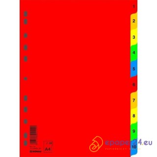 Przekładki PP Donau A4 1-10