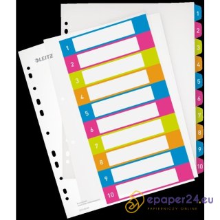PRZEKŁADKI PP LEITZ A4 MAXI 1-10 DO NADRUKU